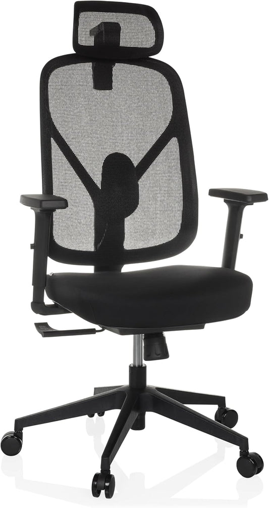 hjh OFFICE Professionele bureaustoel RALOO ECO stof/netstof Zwart