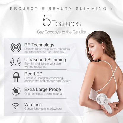 LED+ Radiofrequentie Slimming Therapie – Cavitatie Apparaat – Body Shaper – Lichaamsmassager – Vormgevend Apparaat – 3-In-1 Technologie – 3 Intensiteitsniveaus