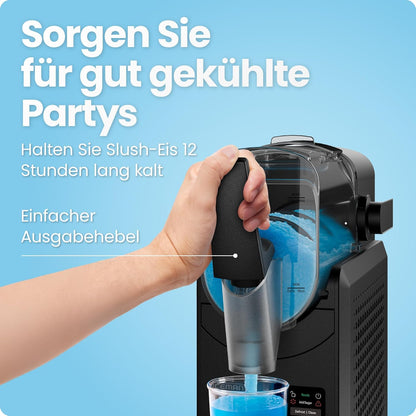 Iceman Slushy-machine, 1,9 l, voor bevroren dranken, zonder ijs of mixer, ideaal voor margarita's, frappés en smoothies, slushy met 5 touch-programma's, eenvoudige service, zwart