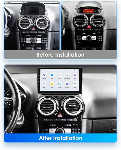 Android 13 autoradio 9 inch touchscreen 8-core voor Opel Corsa D 2007-2012 WiFi Wireless Android Auto & Wireless Carplay Bluetooth WiFi 4G GPS RDS AM/FM