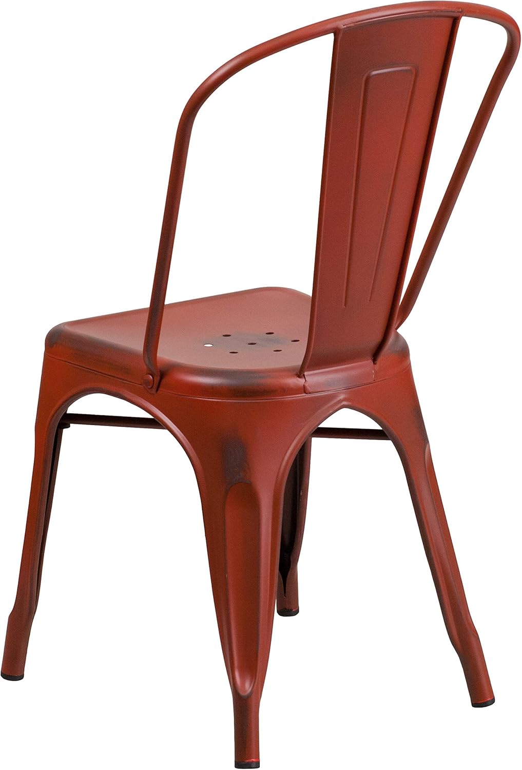 Flash Furniture Blake Commercial Grade 4 Pack noodlijdende Kelly rood metaal indoor-outdoor stapelbare stoel