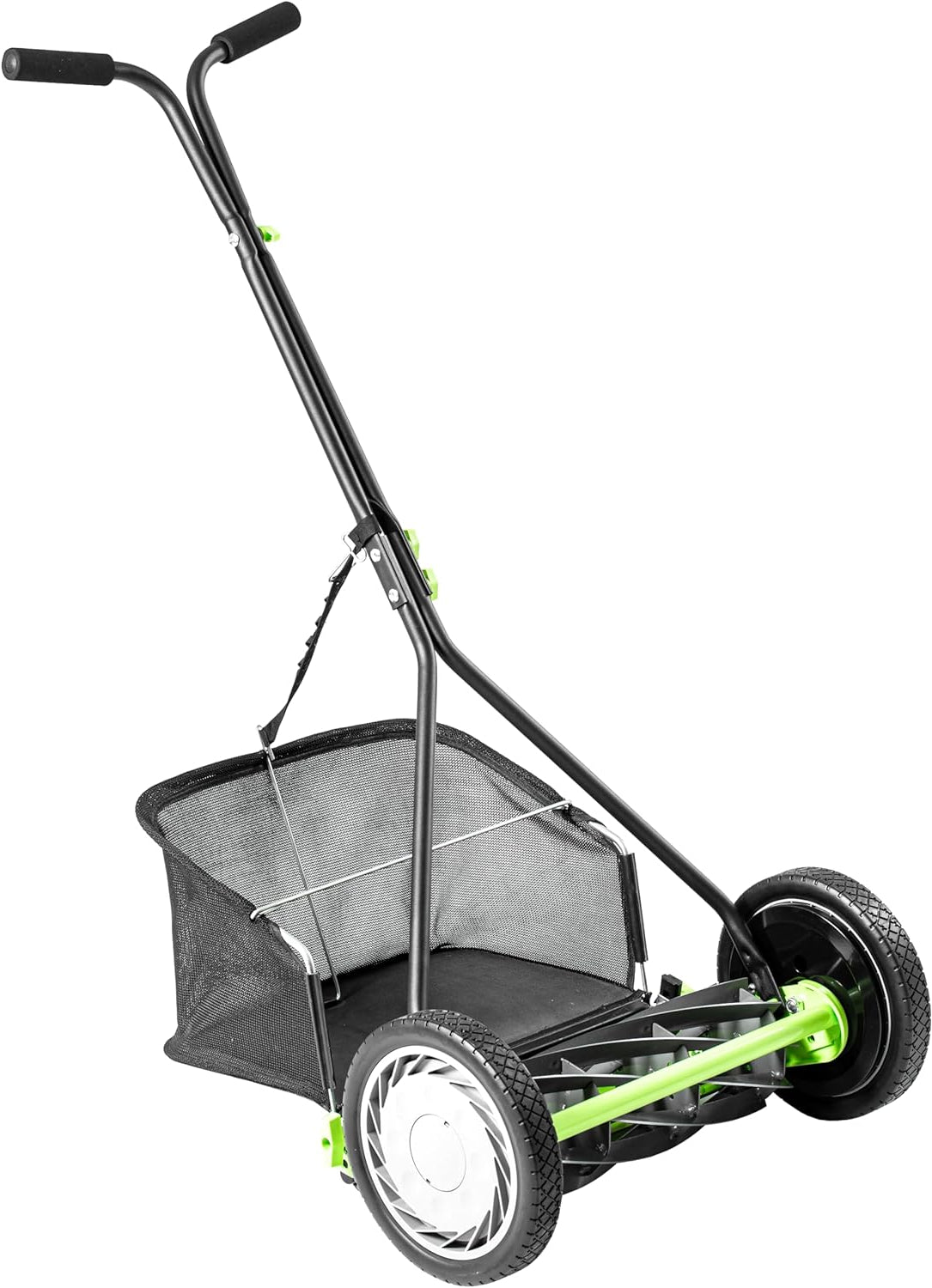Kooimaaier – Handgrasmaaier – Spindelmaaier – Grasmaaier – Gazonsnijder – 9 Messen – 40,6 cm Maaibreedte – Opvangmand 35 Liter – Zwart