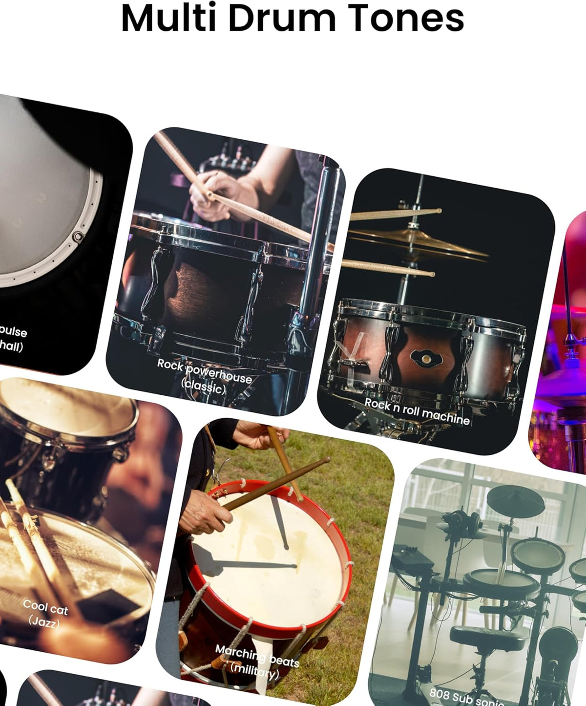 Elektronische Luchtdrumset 2025 Versie – Air Drum – Drumoefen Set – Drumsticks En Pedalen – Draagbare Drumset – Compact En Stil – Bluetooth En USB MIDI