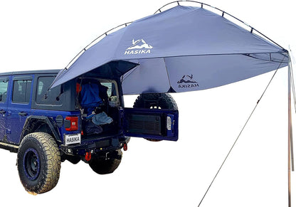 Hasika Awning Camper Trailer Roof Top Family Tent for Beach Camping SUV, MPV, Hatchback en Sedan UV-bescherming Tents voor camping 6 personen van