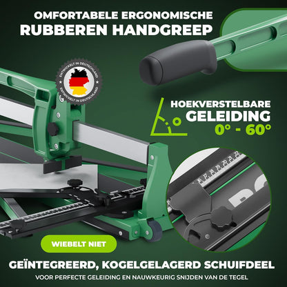 ProCut XL 1200 tegelsnijder - tegelsnijder met 1200mm snijlengte - precieze sneden dankzij hardmetalen snijwiel met kogellager - tegelsnijmachine met magnetische breekstempel