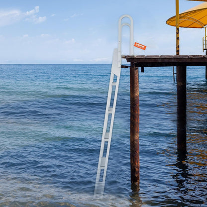 <font dir="auto" style="vertical-align: inherit;"><font dir="auto" style="vertical-align: inherit;">        VEVOR Folding Dock Ladder, 5 Steps, 158kg, Aluminum Pontoon Boat Ladder with Wide Step and Anti-Slip Rungs, Floating Ladder for Boarding Ships/Sea/