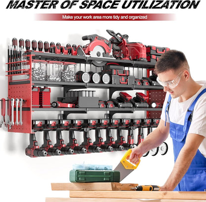 Organizer voor elektrisch gereedschap (rood, 12 boorhouders)