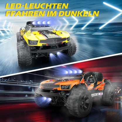 <font dir="auto" style="vertical-align: inherit;"><font dir="auto" style="vertical-align: inherit;">        DEERC Remote Control Car 1:10 with Lights RC Car 48km/h 4WD Off-Road Hobby-Grade Monster Crawler with 2 Batteries 40 Minutes Runtime, 2 Car Shells,