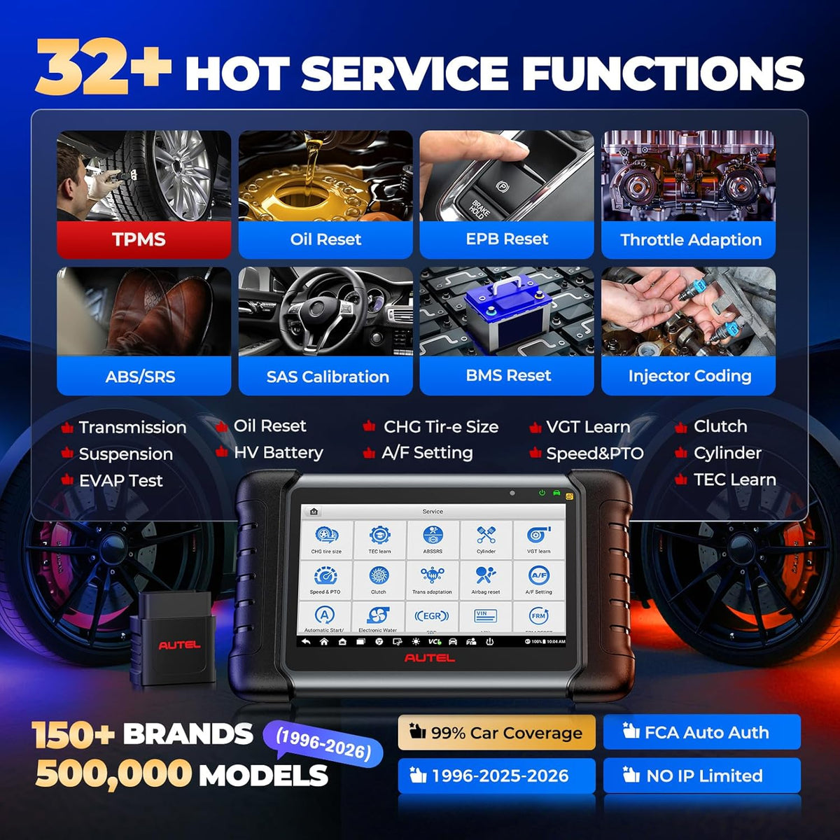 Autel MaxiCheck MX808S-TS, 2024 Android 11 Gebaseerd TPMS Opnieuw Leren/Programmeren Tool, Nieuwe Versie. van MaxiCOM MK808TS/ MK808S-TS/ MX808TS, Geavanceerde TPMS-Retrofit, Bidirectionele Besturing
