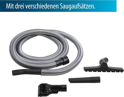 AquaForte Nat-/droogzuiger - 1400 w - kunststof tank - 35 l - 4 m slang – reiniging van vijvers en zwembaden