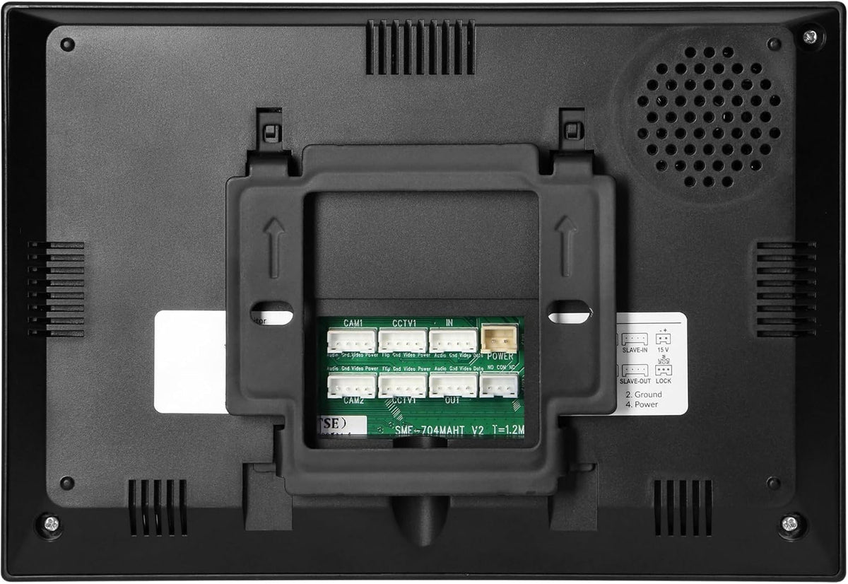 4-Draads Video-Intercomsysteem met 7" Full HD Touchscreen - Deurbel met Camera Video Deurbel - Zwart en Zilver