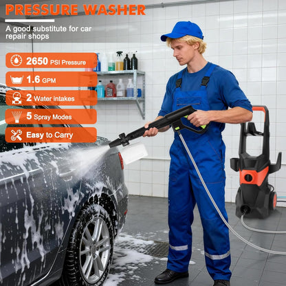 Hogedrukreiniger – Elektrische Hogedrukspuit – Waterdrukreiniger – Schoonmaakspuit – Tuinreiniger – 3000 W Motor – 200 Bar Druk Met 10 Meter Slang