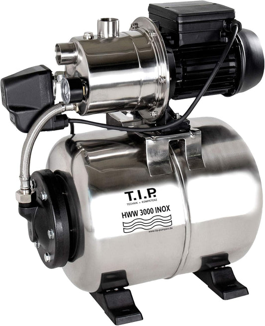 Hydrofoorpomp – Drukpomp – Waterpomp – Drukverhogingspomp – Putpomp – Roestvrijstalen Behuizing – 18L Drukvat Met Voedselveilig Membraan – 550W Motor, 2950 L/u Debiet