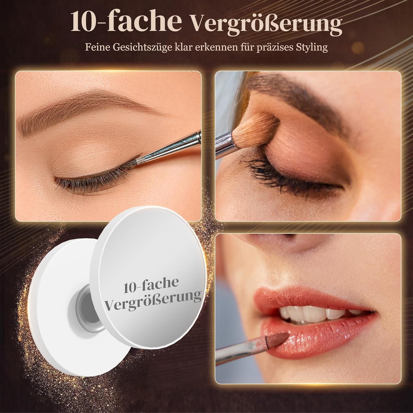 Make-up Spiegel – Hollywood Spiegel – Verlichte Spiegel – LED Spiegel – Make-up Vanity Spiegel – 80x60 cm – 18 Dimbare LED-Lampen – 10x Vergroting