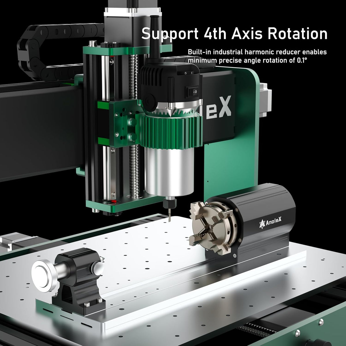 CNC routermachine 4030-Evo Ultra 2, XYZ-as van metaal, dubbele lineaire geleidingen van staal en kogelschroeven met 800 W trimmer voor metaal, aluminium, messing, hout, acryl, PCB