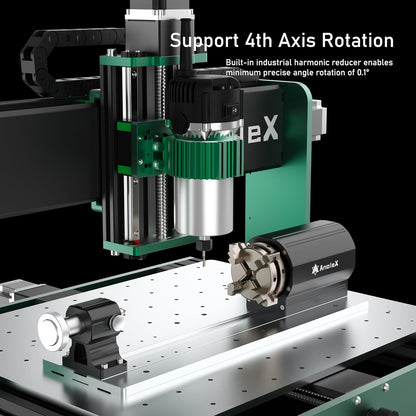 CNC routermachine 4030-Evo Ultra 2, XYZ-as van metaal, dubbele lineaire geleidingen van staal en kogelschroeven met 800 W trimmer voor metaal, aluminium, messing, hout, acryl, PCB