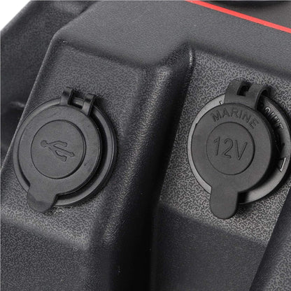 2 X Accubak Fittingen, Boot Accubak, Dioche Plastic Trolling Motor Power Center Station Accubak Usb & 12V Lader Poort