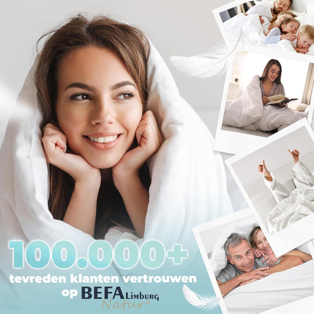 BEFA NATUR Donzen dekbed 160 x 210 cm (1, Vierseizoensdekbed, 240x220 cm)