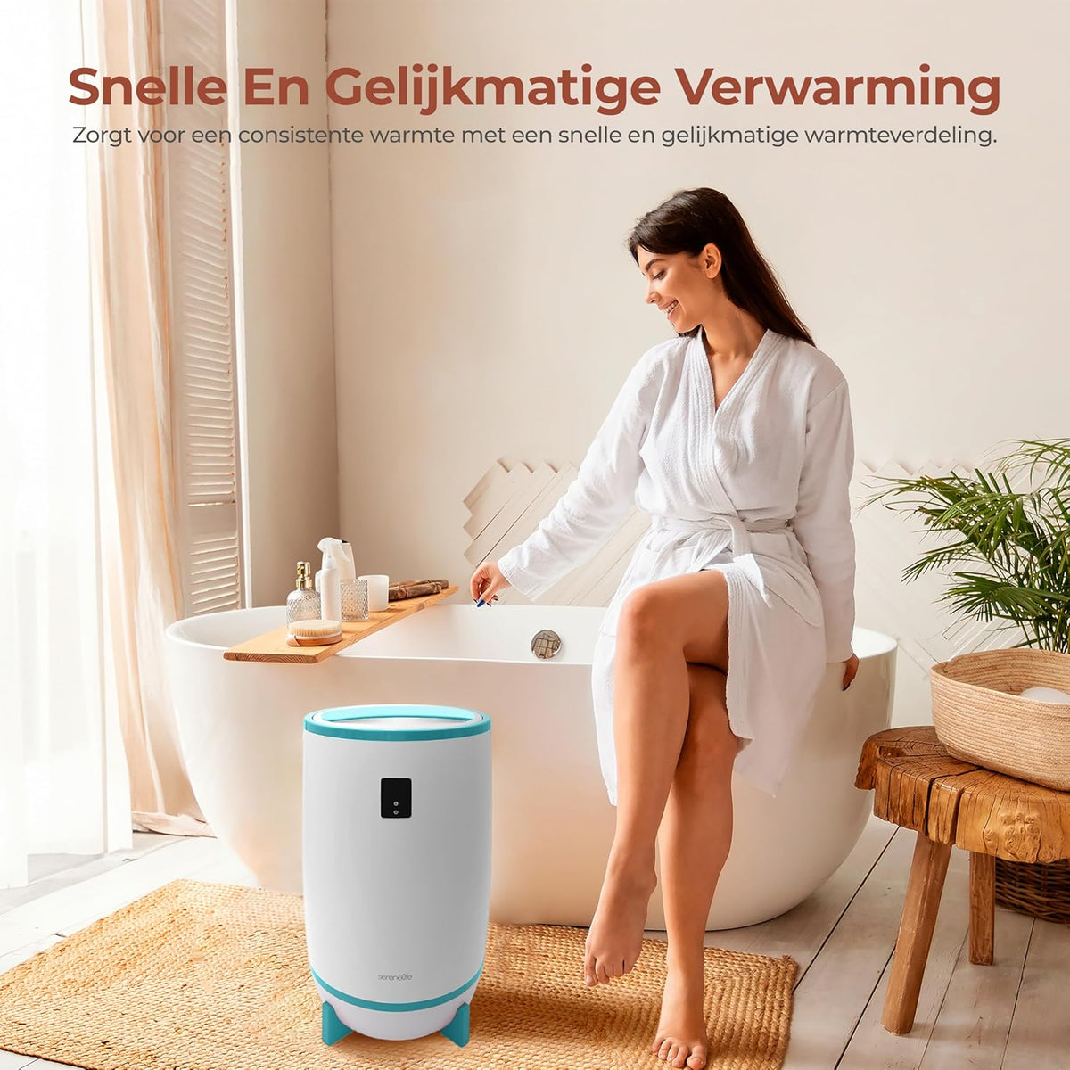Handdoekwarmer – Handdoekverwarmer – Handdoek Warmer – Handdoekstomer – Towel Warmer – Elektrische Emmer – Inhoud 2 Badhanddoeken – Automatische Uitschakeling – Blauw