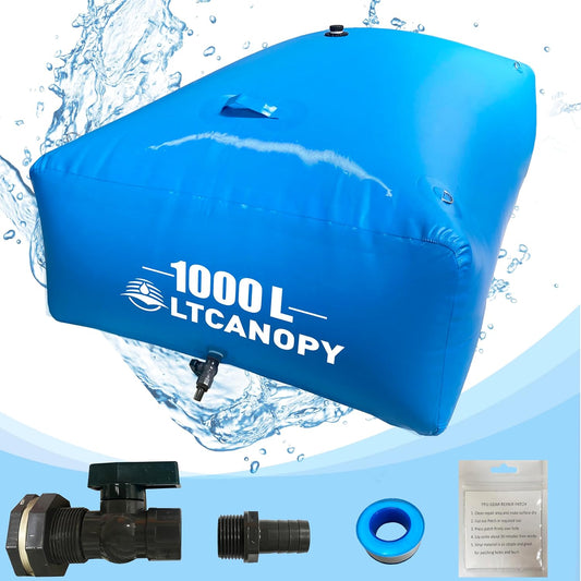 Wateropslagblaas – Waterzak – Waterreservoir – Watertank – Wateropslagzak – 1000 Liter – Opvouwbaar En Ruimtebesparend – Kraan En Irrigatieaansluiting