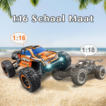 Loolinn | RC Auto - Hobby Klasse, Vrij Duurzaam, Schaal 1:16, Topsnelheid 30 km/h, Verstelbare Snelheid, Klaar voor Gebruik - Bestuurbare Auto voor Volwassen en Kinderen (Cadeau-idee)