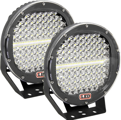 Willpower 2pcs 9 Inch 294W Led Werklampen 12V 24V Led Lichtbalk Spotlights LED Werklamp Mistlamp Waterbestendig IP67 Led Work Light Bar Voor Tractor Auto Boot 4x4 Vrachtwagen Offroad ATV Zwart