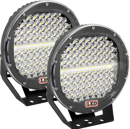 Willpower 2pcs 9 Inch 294W Led Werklampen 12V 24V Led Lichtbalk Spotlights LED Werklamp Mistlamp Waterbestendig IP67 Led Work Light Bar Voor Tractor Auto Boot 4x4 Vrachtwagen Offroad ATV Zwart