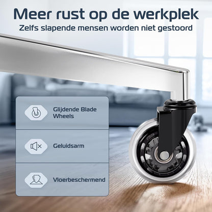 Ergonomische Bureaustoel – Kantoorstoel – Gaming Stoel – Werkstoel – Draaistoel – Verstelbaar Mesh-Stof – Stevig Stalen Frame Tot 150 kg