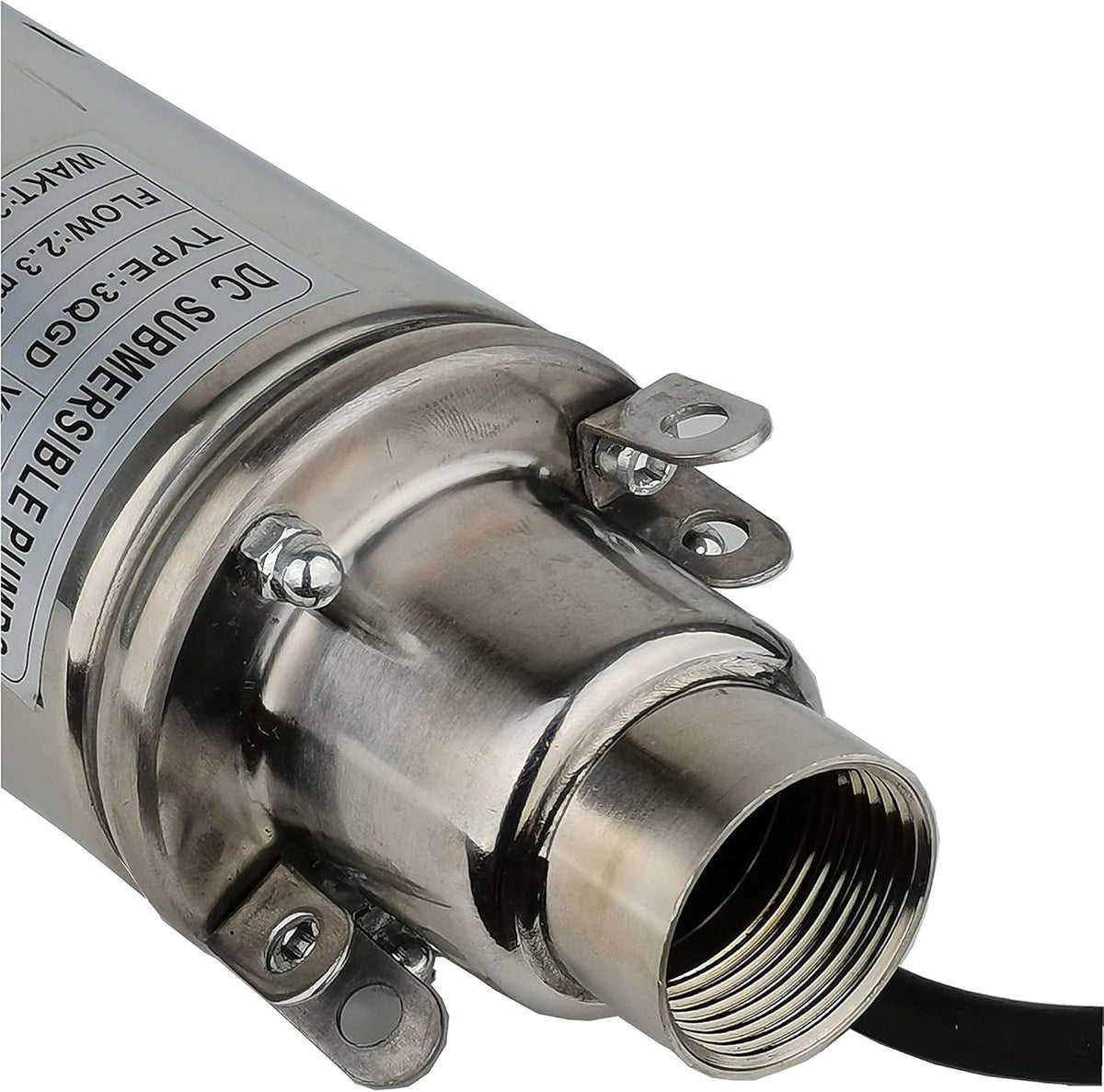 Zonne-dompelwaterpompen Dompelpomp 24V DC 260W Drukpomp Max. onderdompelingsdiepte 53m 2300L / H voor huishoudelijk water Tuinirrigatievijvers Rivieren enz.
