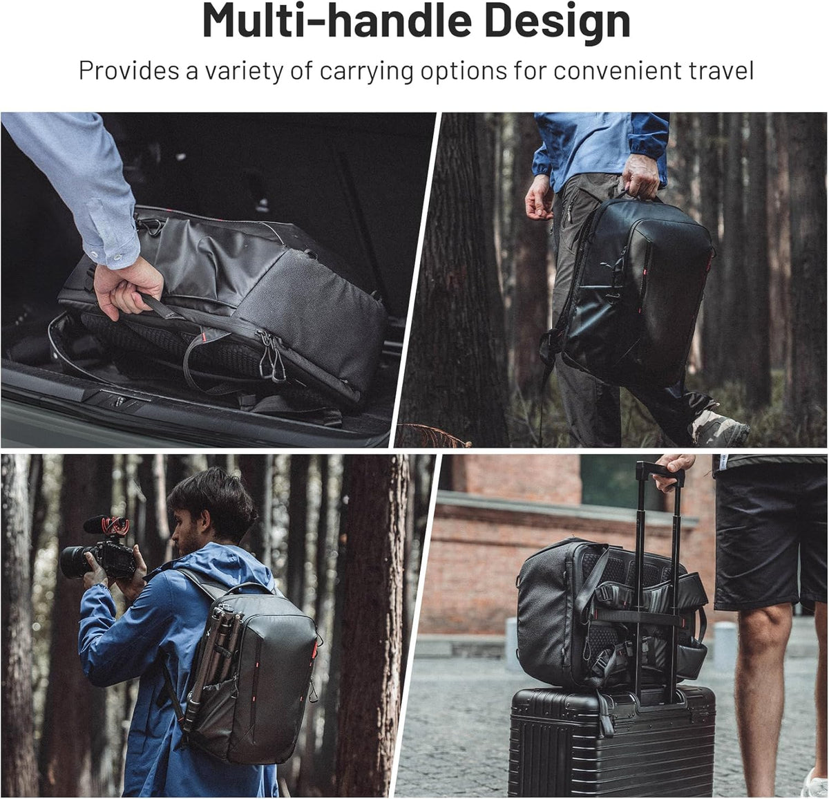 PGYTECH OneMo Lite Camera Rugzak 22L professionele Cameratas Fotorugzak geschikt voor Sony/Canon/Nikon/Mini 3 Pro/DJI AVATA/Air 2S/FPV/Mavic 3/ DSLR/SLR spiegelloze camera's (Zwart)