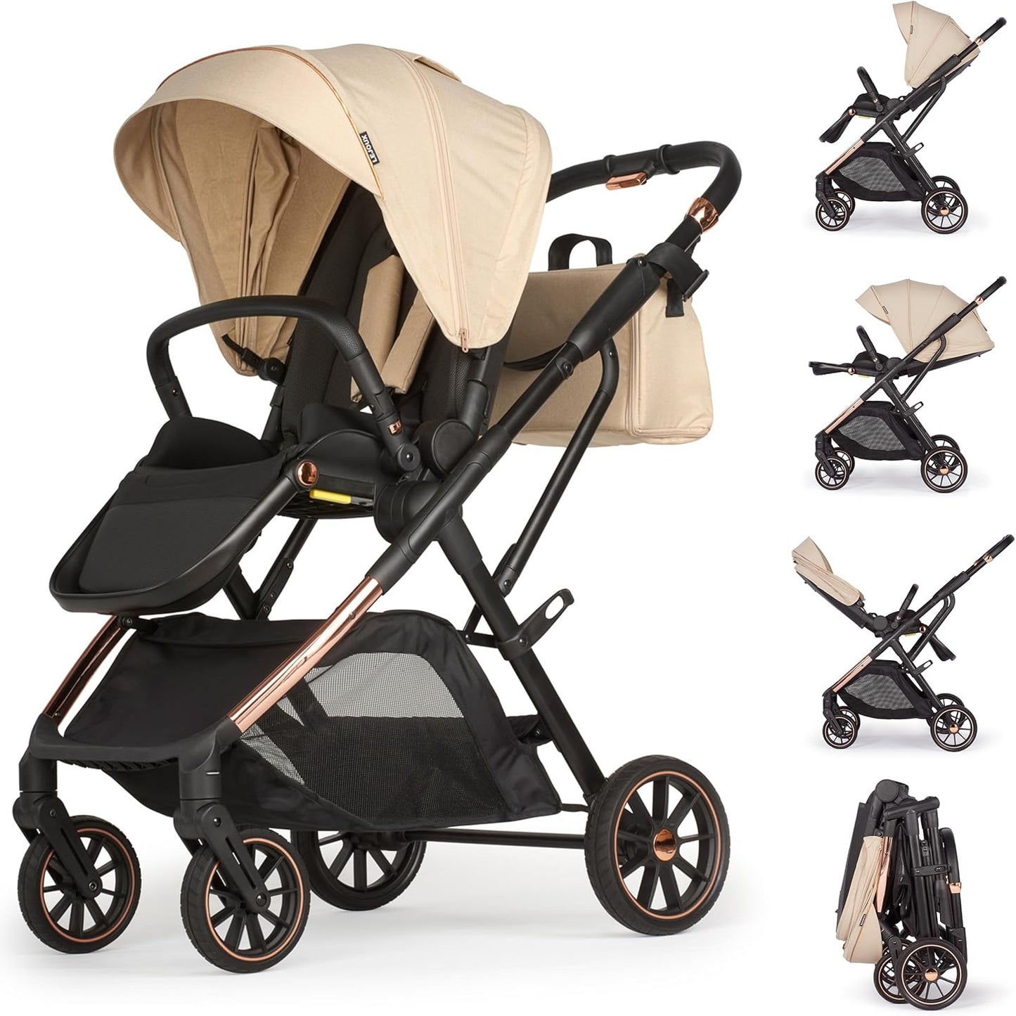 Lejoux + Kinderwagen (beige)