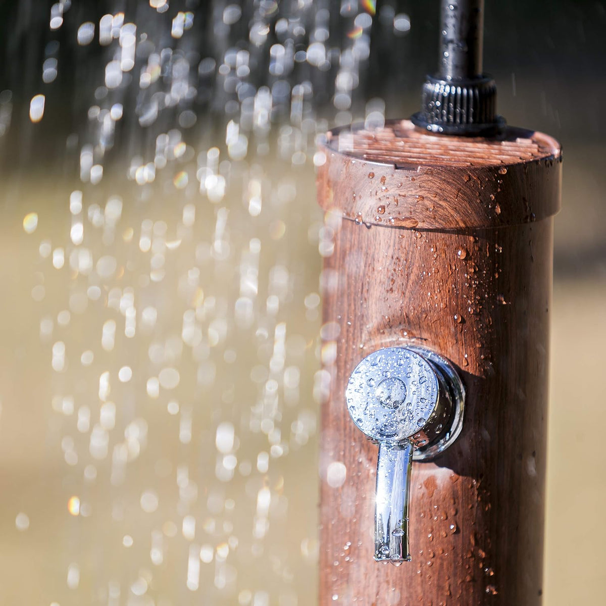 Gre AR1009W imitatie hout tuin zonnedouche, 9L capaciteit