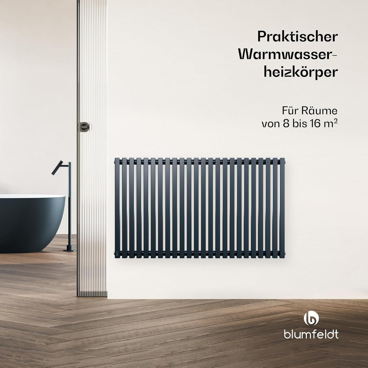 Wandradiator Antraciet – Designradiator – Verticale Radiator – Paneelradiator – Cv-Radiator – 891 W – 100 x 63 cm