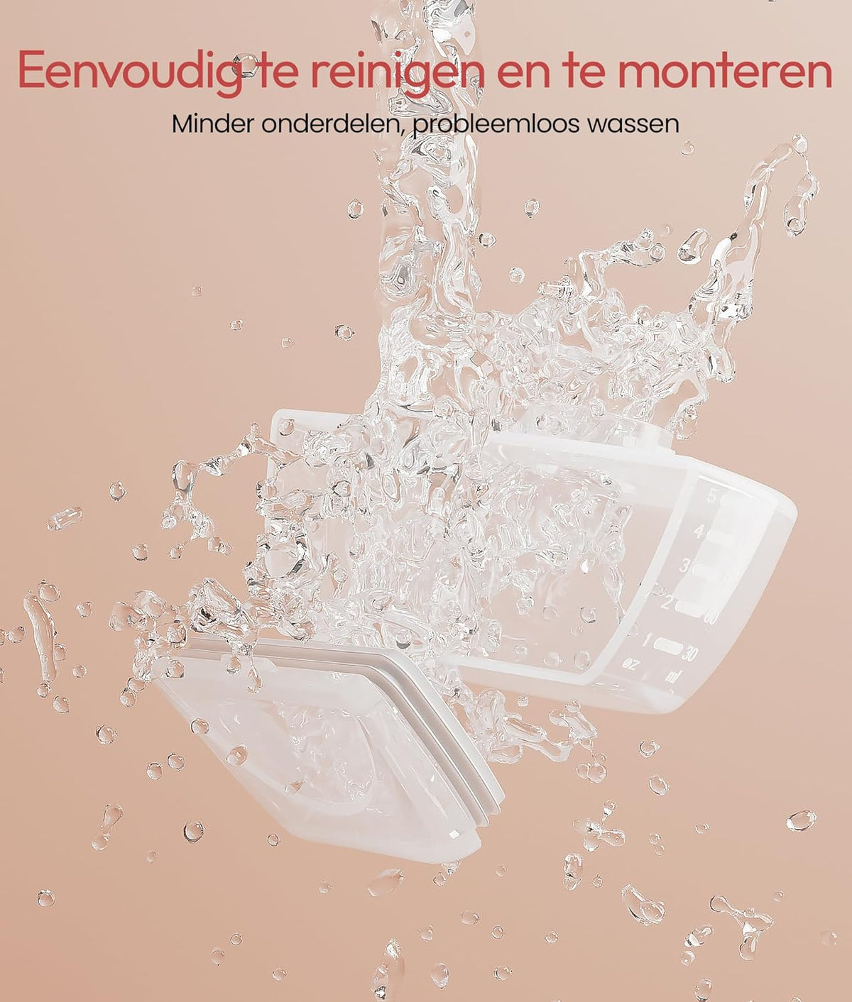 NCVI Elektrische borstkolf draagbare handsfree met verwarmingsfunctie, ziekenhuisstandaard -300mmHg zuigkracht, ultra-stil, 4 standen & 9 niveaus, lange batterijduur, geschikt voor 19/21/24/28mm
