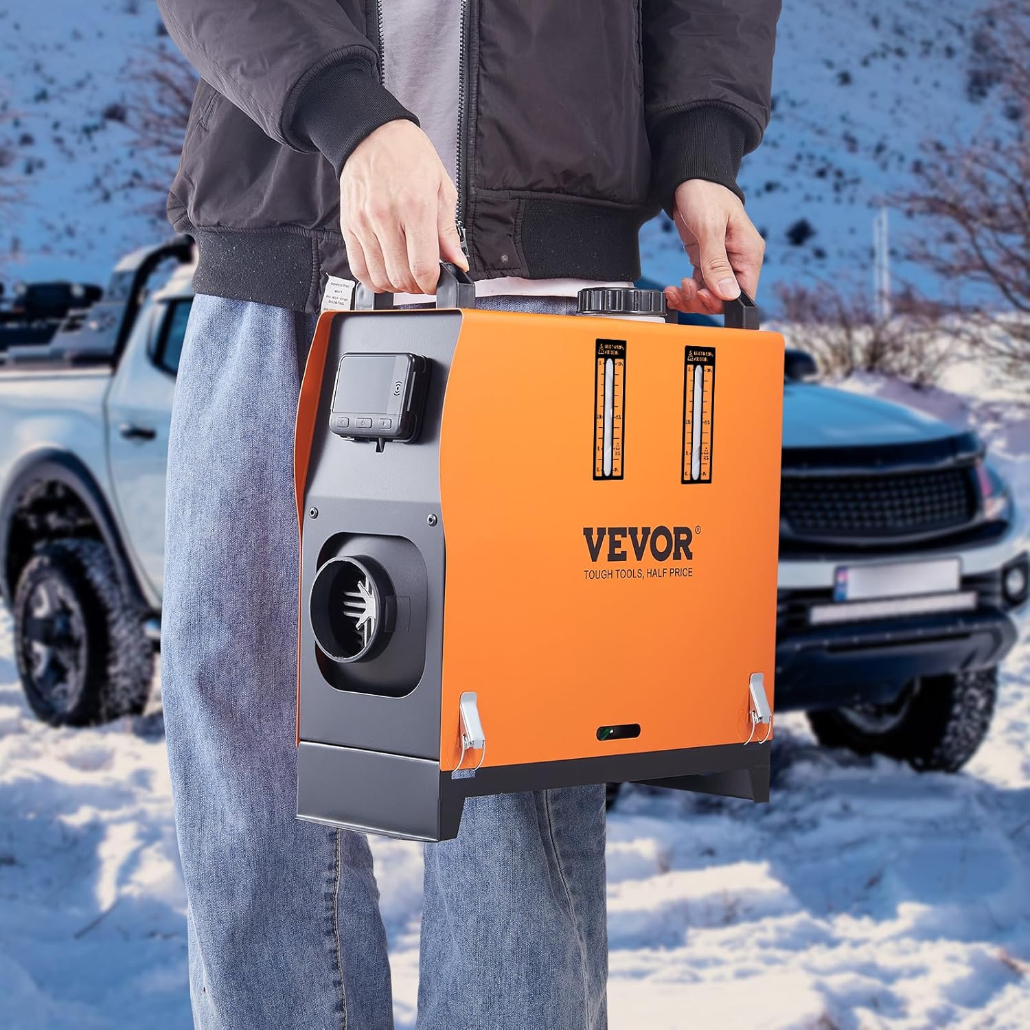 VEVOR Diesel Air Heater, 12V 5KW All-On-One Diesel Heater with Remote Control and LCD Display, 5L Fuel Tank, Portable Diesel Heater, Fast Heating for Motorhome, RV, Motorhome, - QUORE