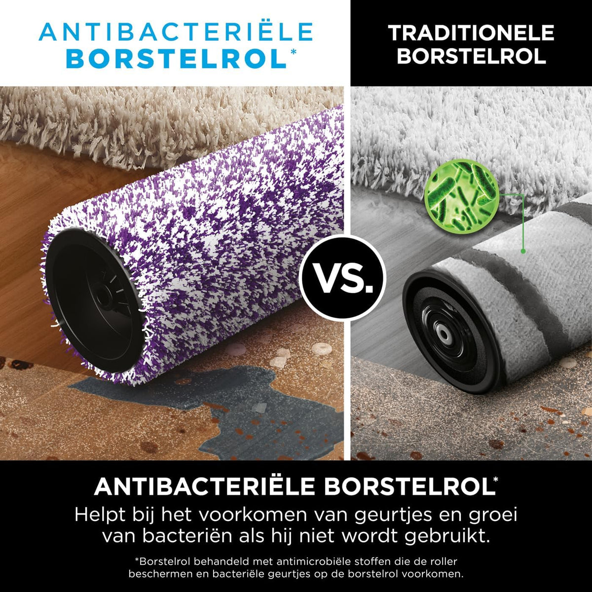 Shark HydroVac Draadloze Vloerreiniger met Antimicrobiële Borstelrol & Geur-Neutraliserende Multi-Oppervlakte Oplossing, Zelfreinigend, Zuigt & Dweilt Natte & Droge Vlekken, Grijs WD210EU
