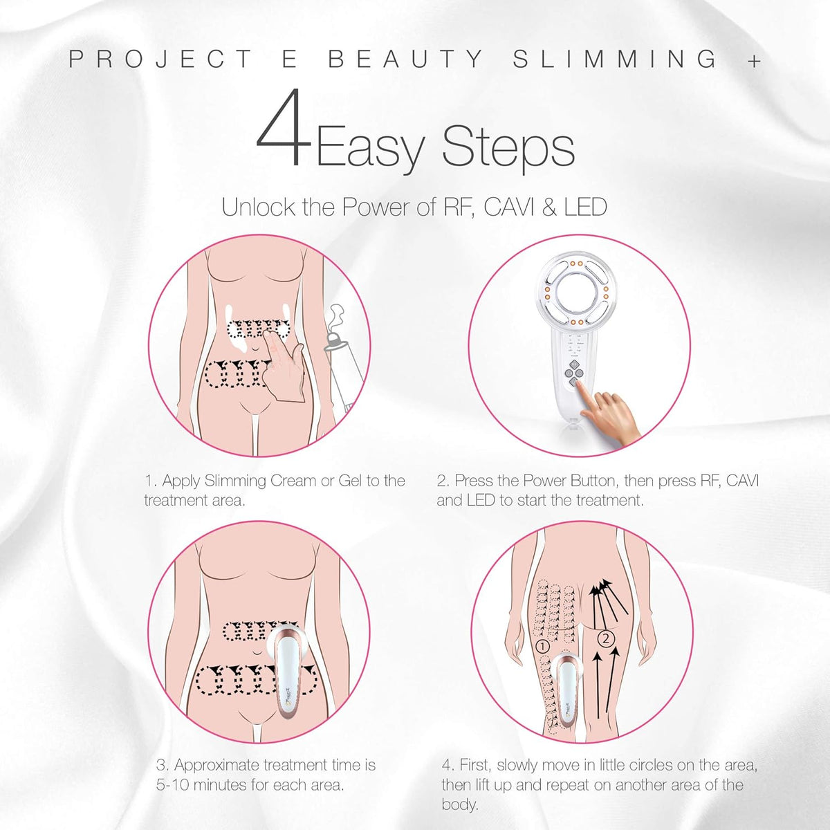 LED+ Radiofrequentie Slimming Therapie – Cavitatie Apparaat – Body Shaper – Lichaamsmassager – Vormgevend Apparaat – 3-In-1 Technologie – 3 Intensiteitsniveaus