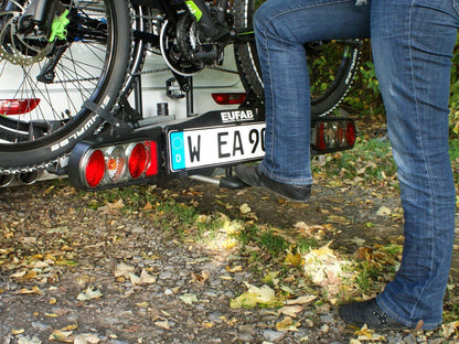 EUFAB 11523 Premium ll Plus Bicycle Carrier for Towbar, E-Bikes.,Black - QUORE