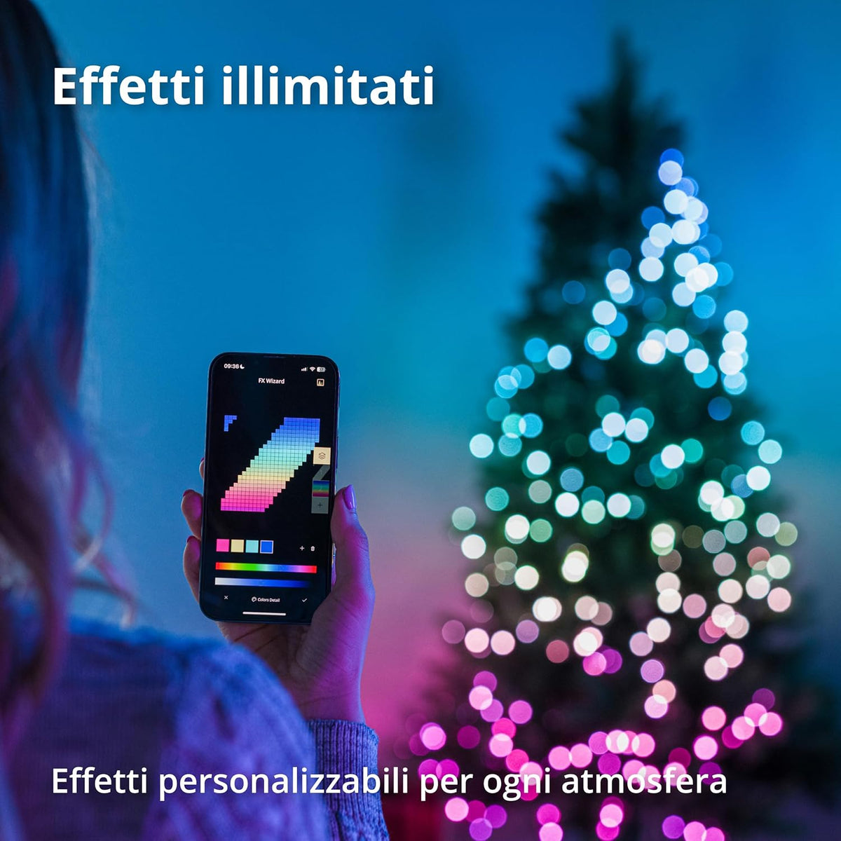 Twinkly Boom Verlicht 1.50m, Kunstkerstboom met LED Mappable, Kerstboom 270 LED RGB, Compatibel met Alexa en Google Home, App Gereguleerde Kerstdecoratie, Groen