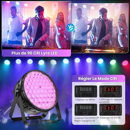 Discolamp – Discobal – Party light – Feestverlichting – Disco lamp – 54x4W RGBW LED – DMX512 & Muziekgestuurd