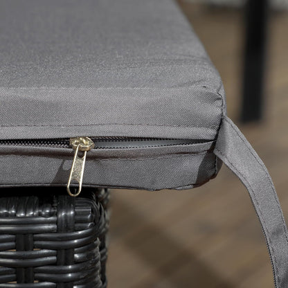Tuinstoelen – Garden Stoelen – Balkonstoelen – Terrasstoelen – Kunststof Rieten Stoelen – Met Kussen – Gepoedercoat Metalen Frame – Zwarte Kleur
