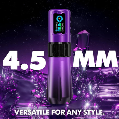 Draadloze Tatoeagemachine – Tattoo Pen – Tattoo Gun – Tatoeëerstift – Tattoo Machine – Borstelloze Motor – Ergonomisch Handvat 39 mm – 4,5 mm Slaglengte – 2 x 1600 mAh Batterijen