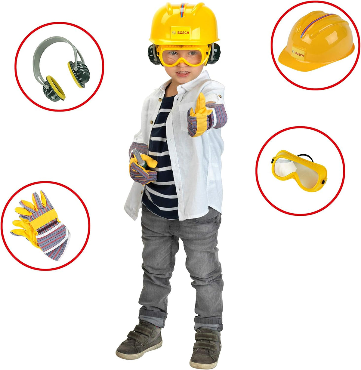 Theo Klein 8485 Bosch werkbank nr. 1 I 150 onderdelen I Inclusief accessoires | Accuschroevendraaier op batterijen met licht en geluid I Voor kinderen vanaf 3 jaar