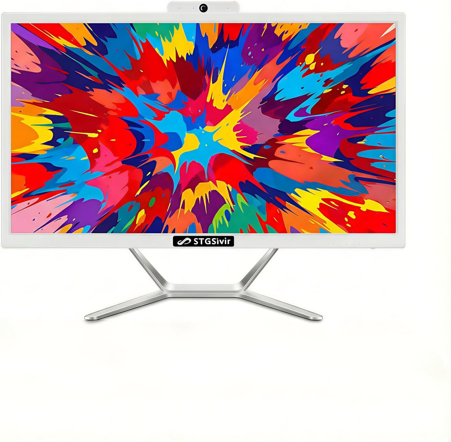STGsivir All-in-one desktop, 21.5 inch, i5 to 3.6 GHz, 16 GB RAM, 512 GB SSD, WiFi, Bluetooth, Windows 11 Pro, white - QUORE