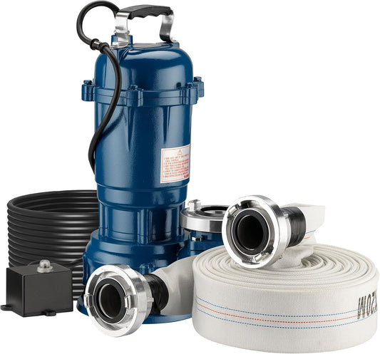 Vuilwaterpomp – Dompelpomp – Afvoerpomp – Bouwpomp – Afvalwaterpomp – 1100W Krachtige Motor – 20 Meter Afvoerslang