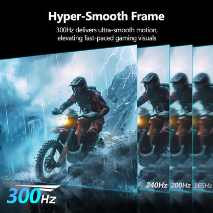 Z-Edge White Curved Gaming PC Screen 27'' 300Hz (DP1.4×2), 1ms MPRT, FreeSync, FHD, 240Hz (HDMI2.0×2), White LED Gaming Monitor 16:9, Adjustable Slope, 1500R VA, 4000:1, VESA(DP Cable Included)