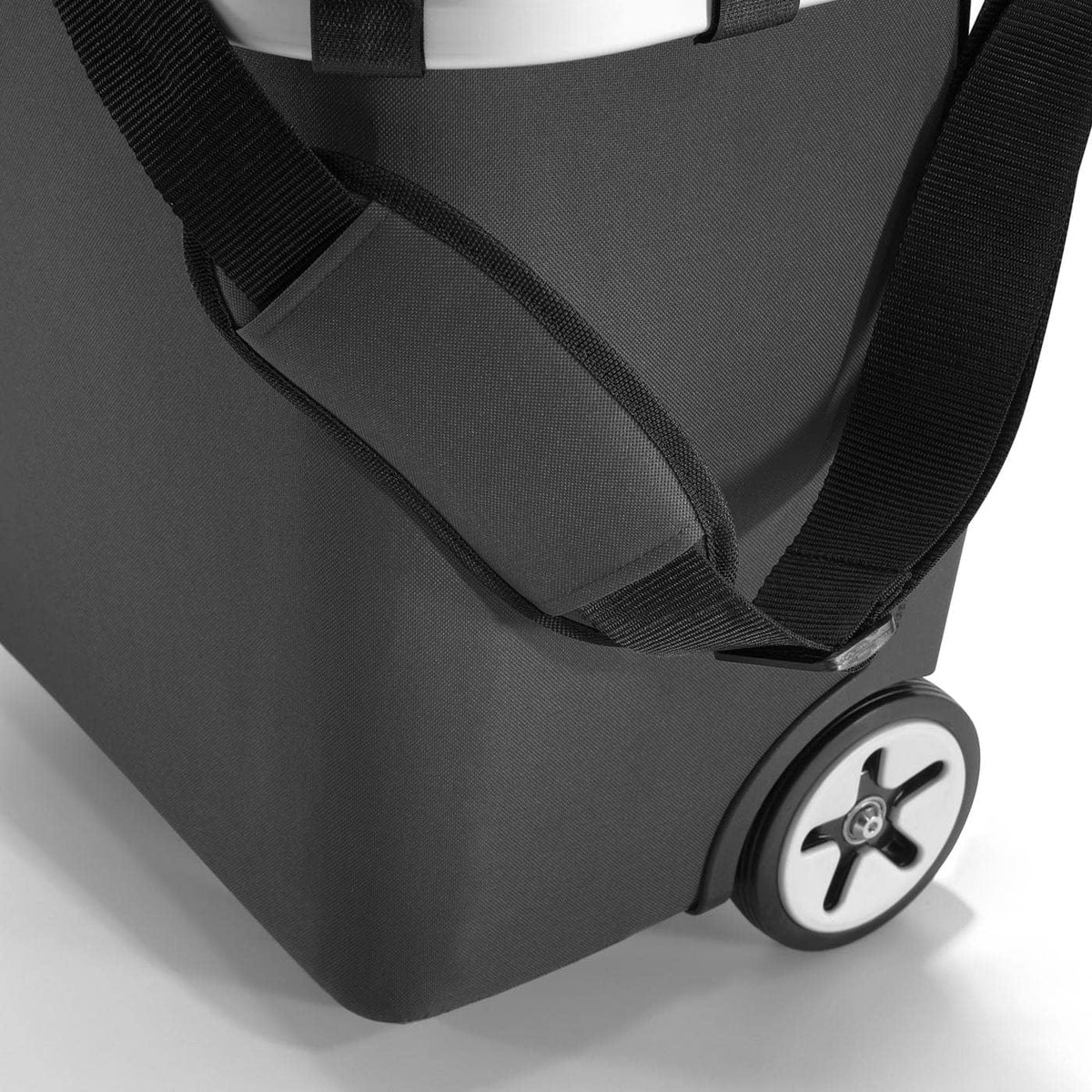 reisenthel Carrycruiser iso in zwart – draagbare en afsluitbare boodschappentrolley met koelfunctie, stevig aluminium frame, schouderriem en uitneembare mesh-binnenzak