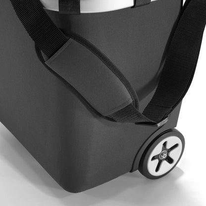 reisenthel Carrycruiser iso in zwart – draagbare en afsluitbare boodschappentrolley met koelfunctie, stevig aluminium frame, schouderriem en uitneembare mesh-binnenzak