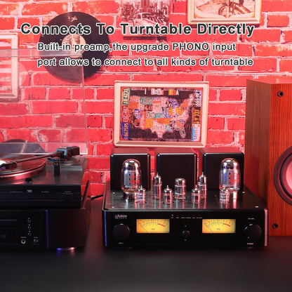 Juson Audio FTA88 Upgrade KT88 ventielbuisversterker, klasse A, hifi-vacuümversterker met BT 5.4 Mosfet, enkelvoudig, dual mode-afstandsbediening, aptX-HD (FTA88 2025)