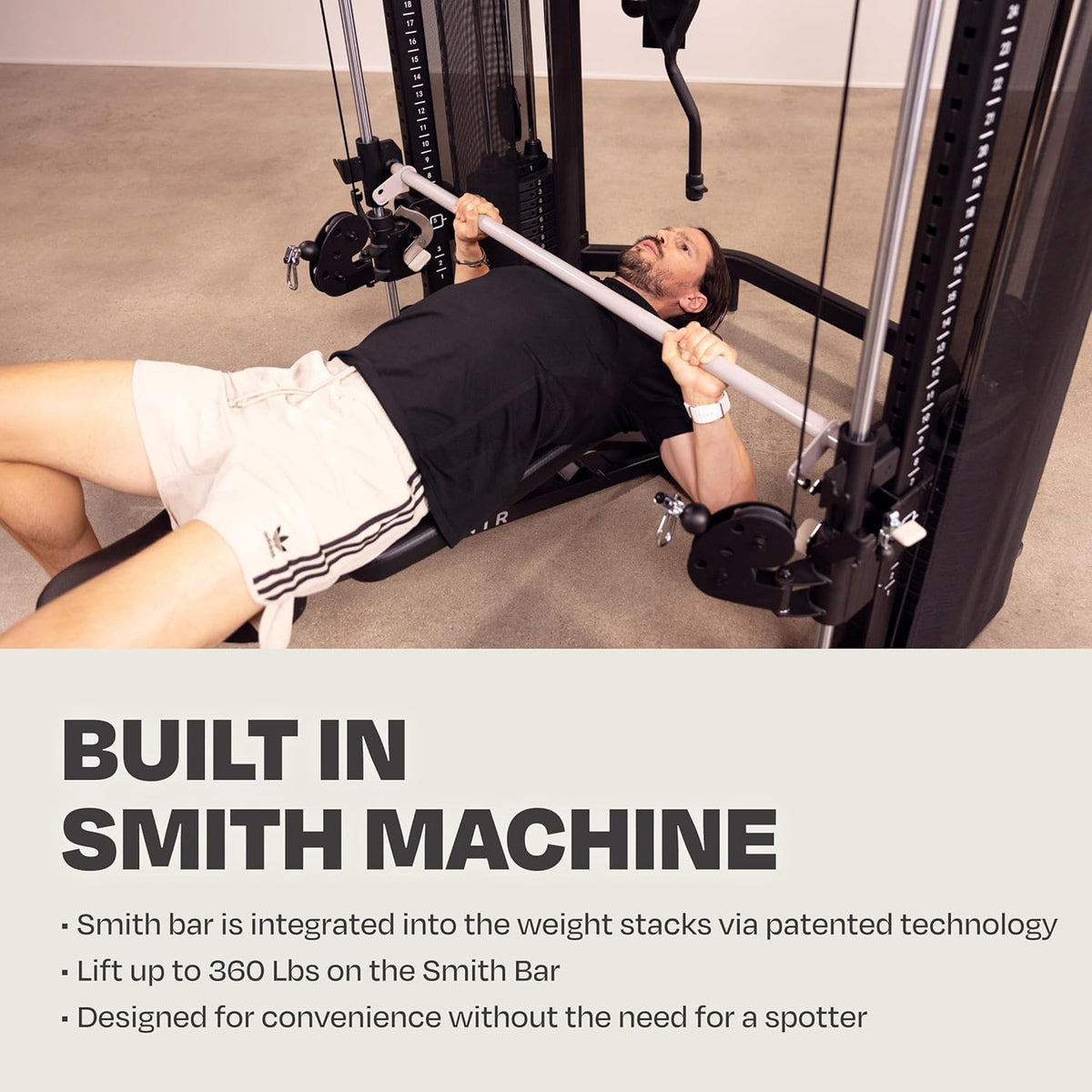 Centr Functional Trainer for Home Gymnastics - Multifunctional Cable Machine Home Gym System - Training Weight Machine for Strength Training - Compact Exercise and Fitness Equipment Set for the - QUORE